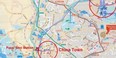 Chinatown malaizija žemėlapyje