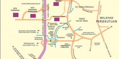 Damansara žemėlapis kvala lumpūras
