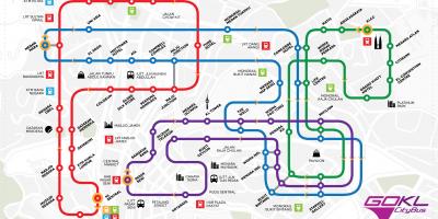 Eikite kl miesto autobusų maršrutų žemėlapis
