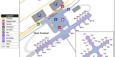 Kuala lumpur international airport terminal žemėlapyje