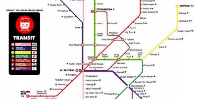 Metro žemėlapis kvala lumpūras