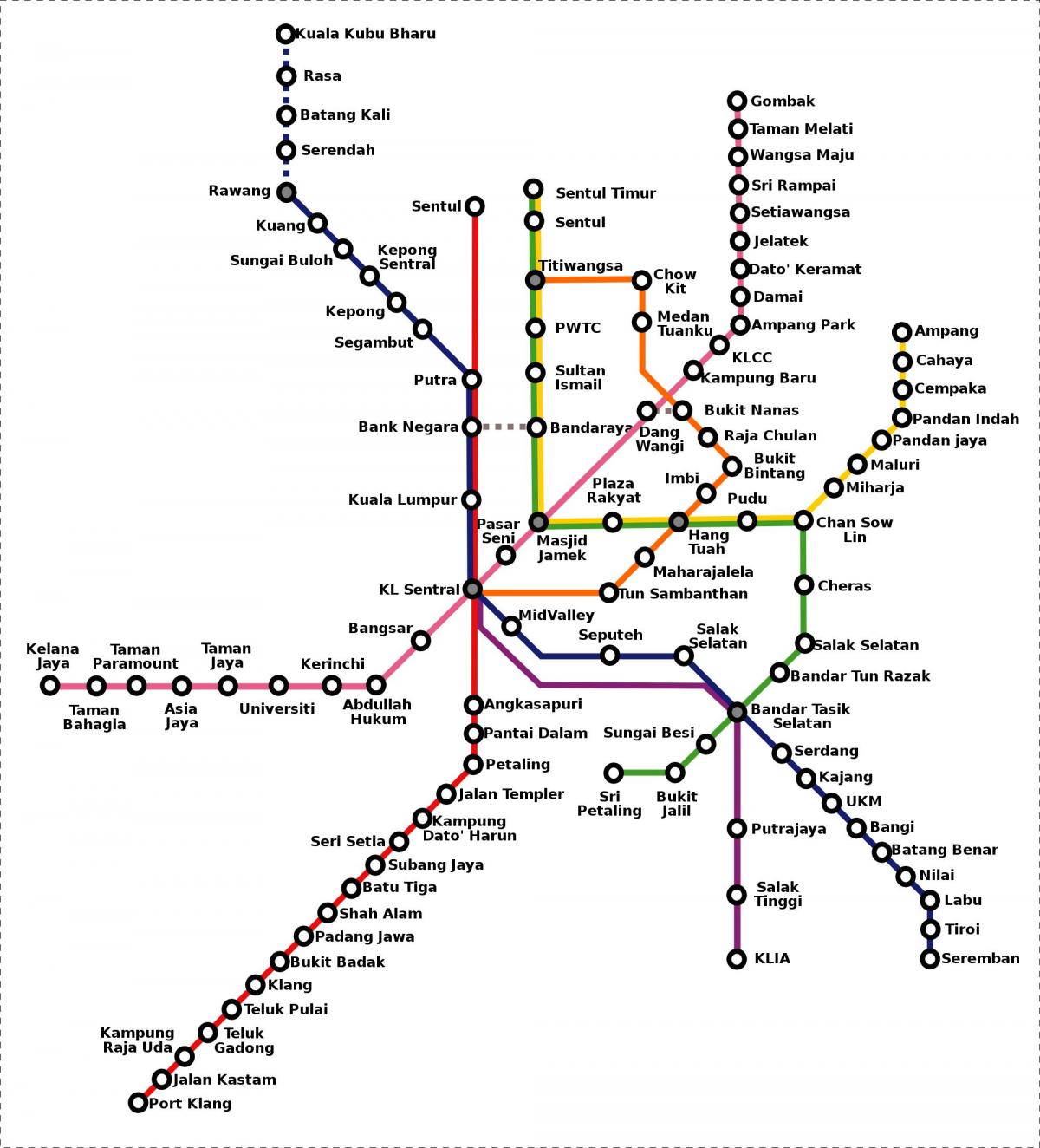 malaizija metro žemėlapis