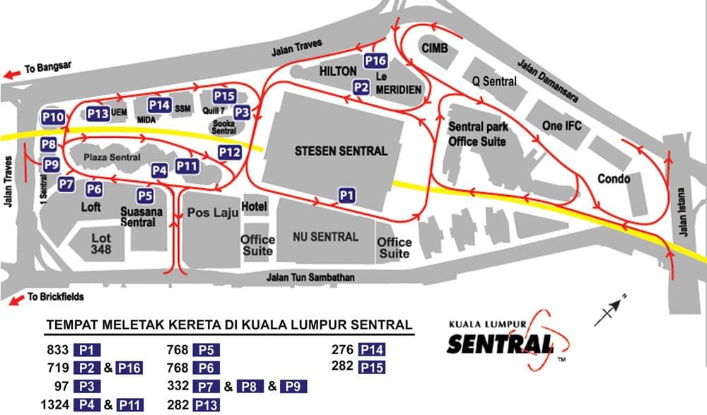 kuala lumpur sentral žemėlapyje