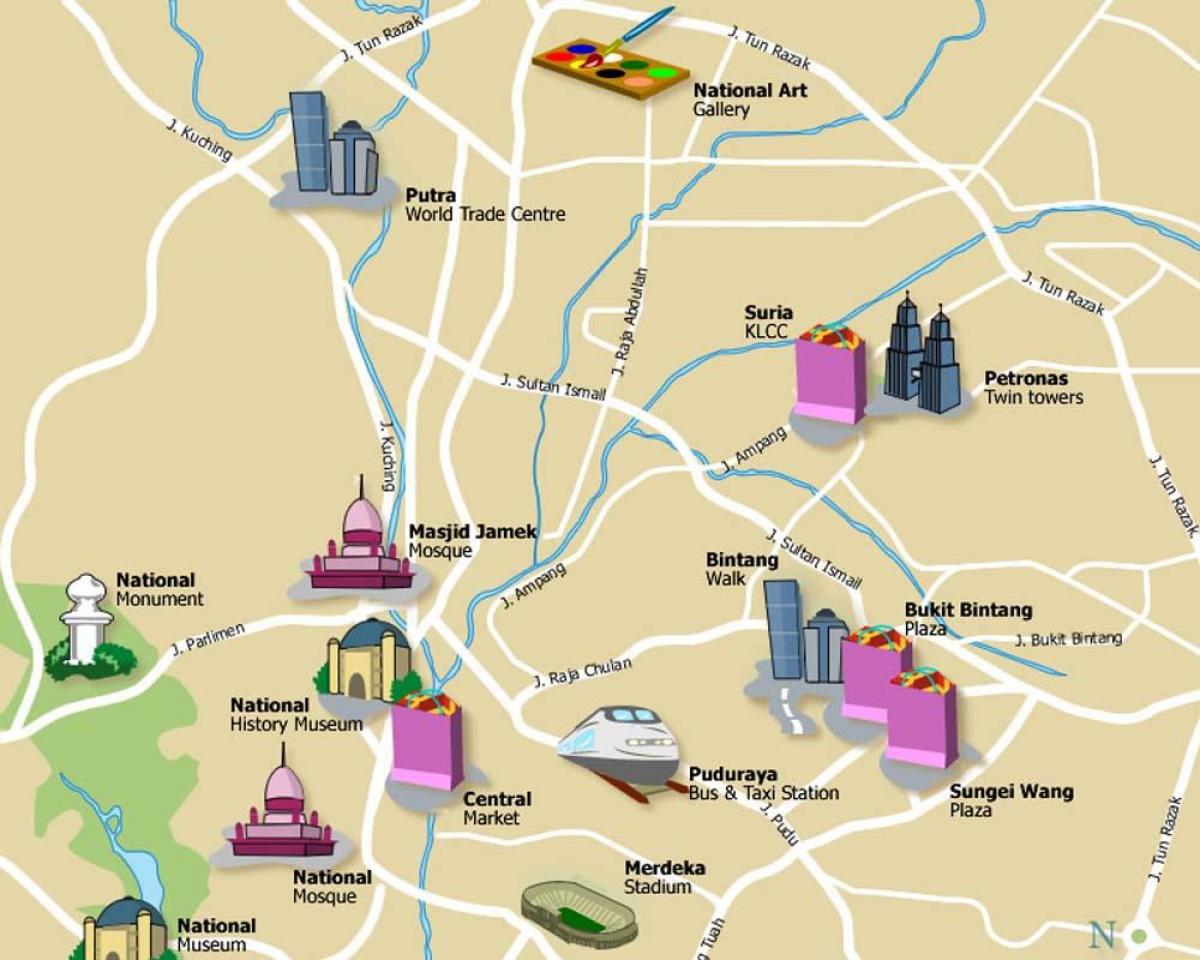 turizmo žemėlapis kl malaizija