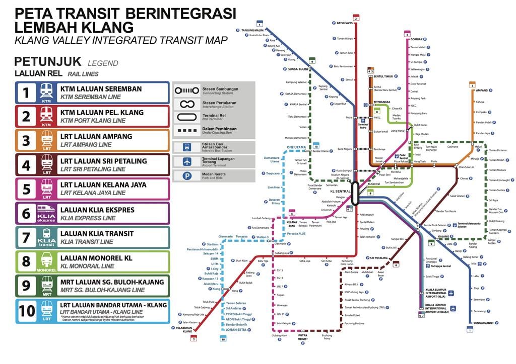 viešojo transporto žemėlapis kvala lumpūras