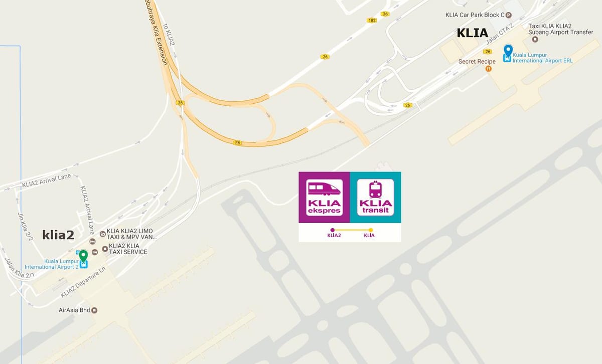 klia express traukiniu žemėlapyje