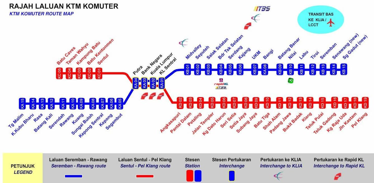 kl komuter žemėlapyje