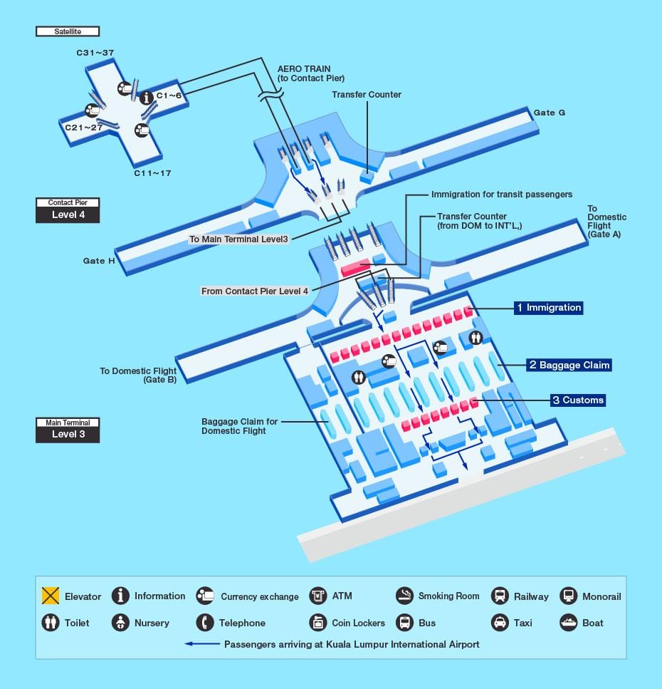 terminalo klia žemėlapyje