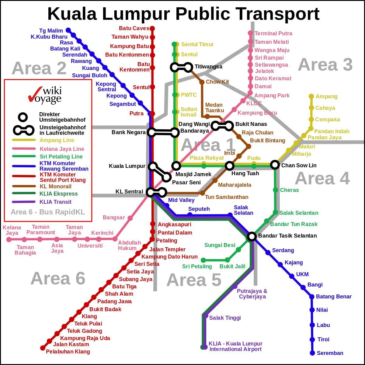 viešojo transporto kvala lumpūras žemėlapyje