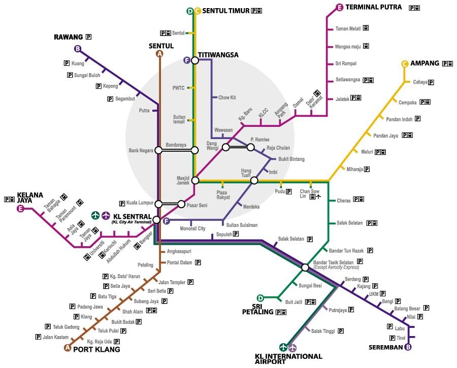 malaizija naujoji lrt maršruto žemėlapį