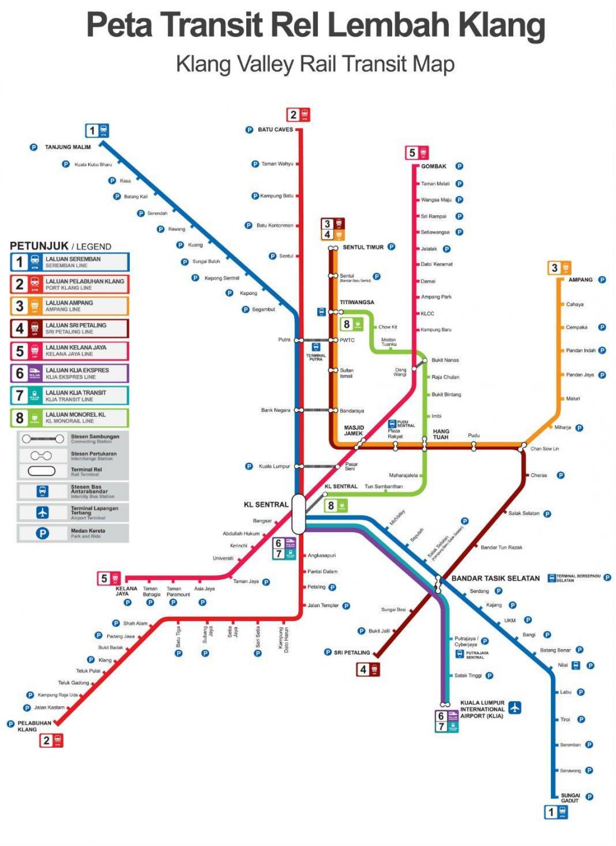 traukinio maršruto žemėlapį malaizija