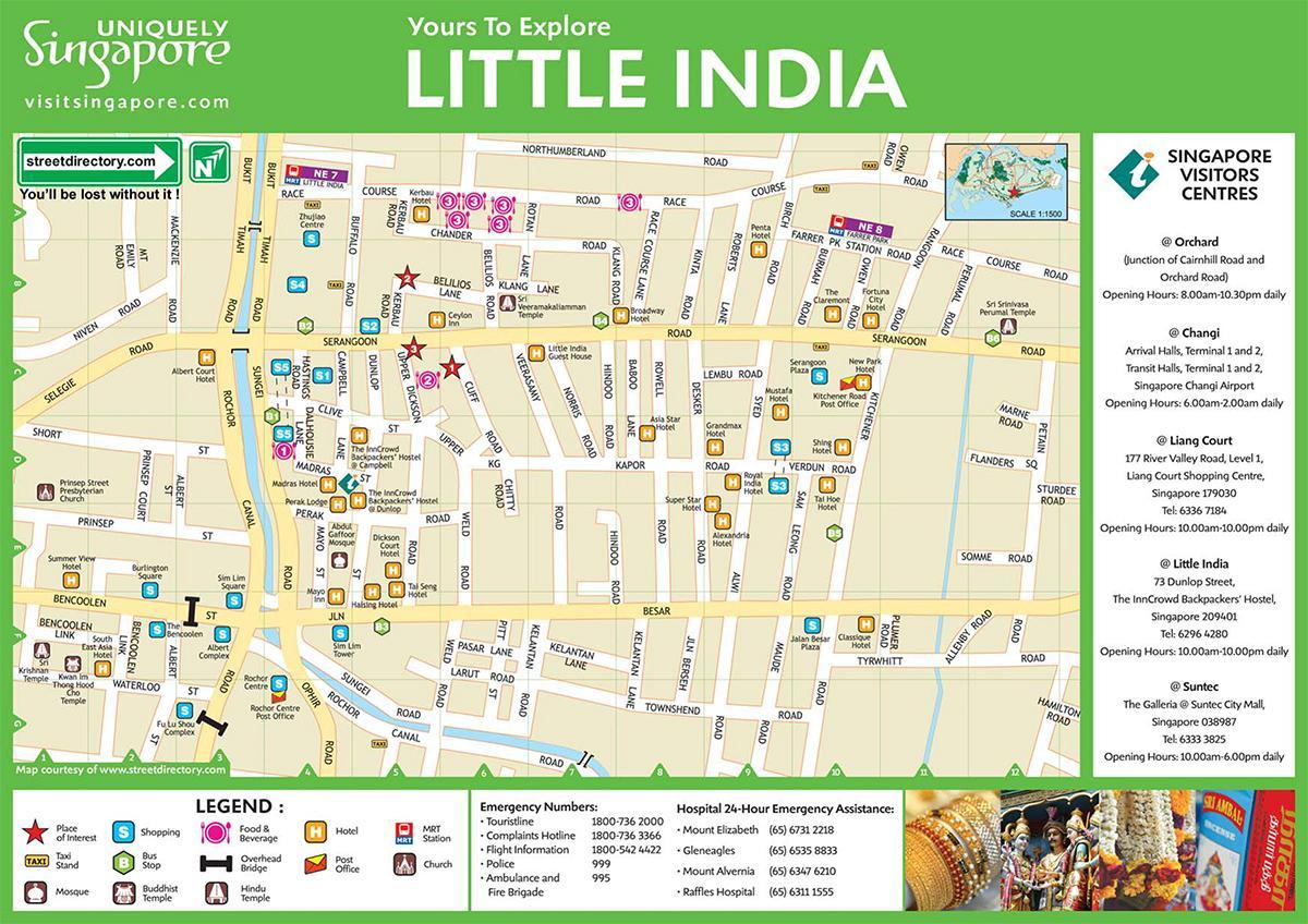 Žemėlapis mažoji indija kvala lumpūras