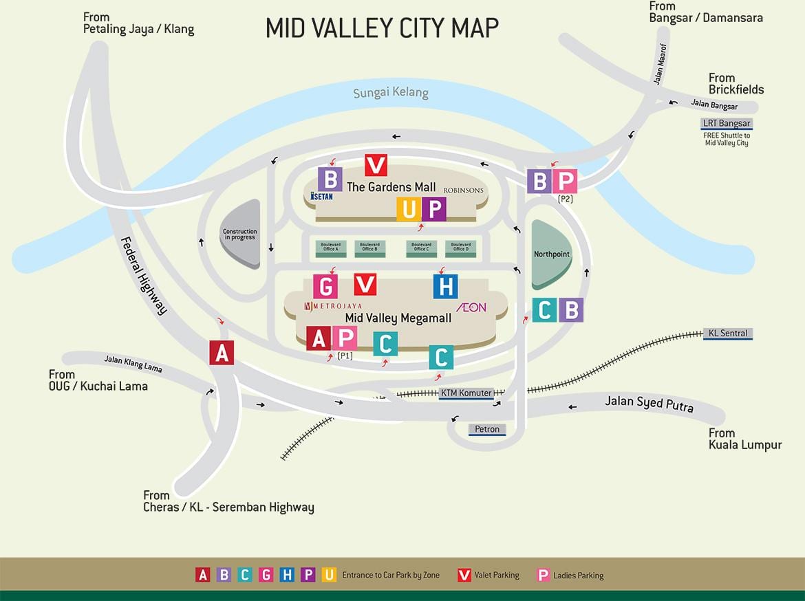 Žemėlapis mid valley katalogas