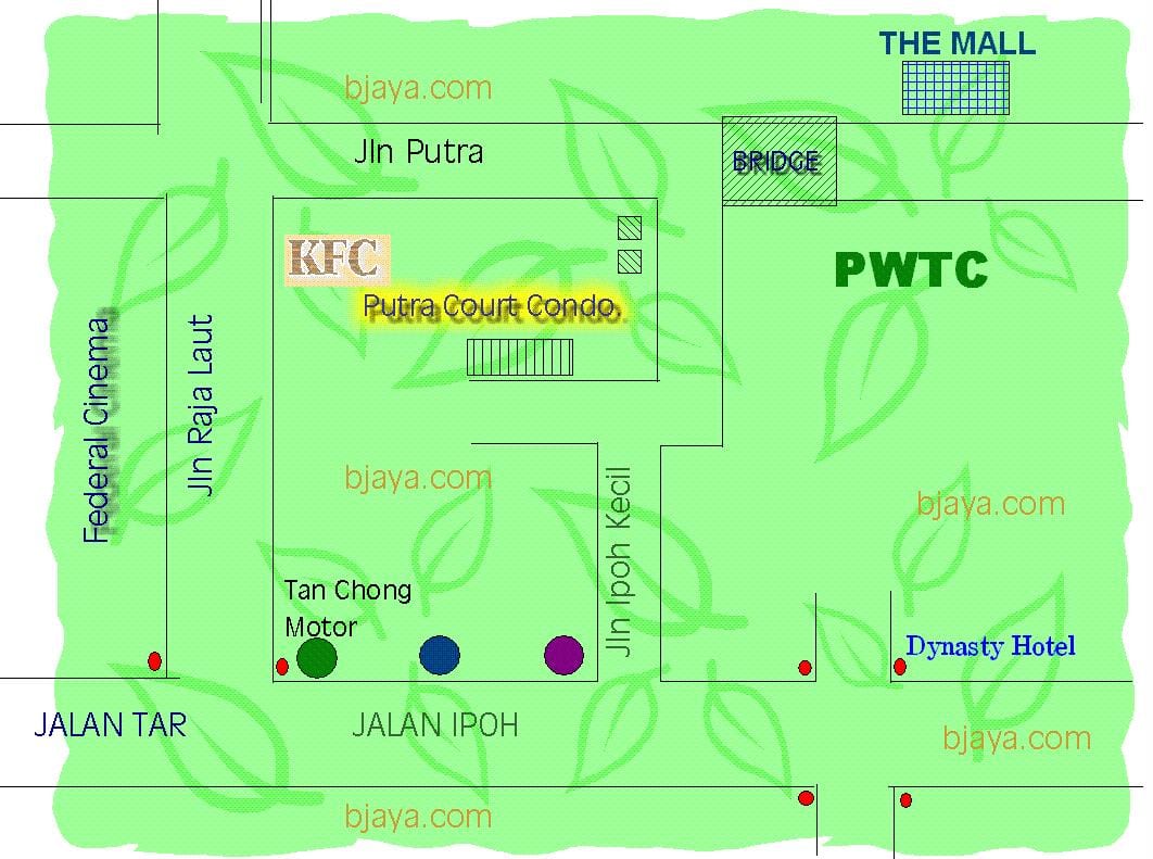 pwtc kvala lumpūras žemėlapyje