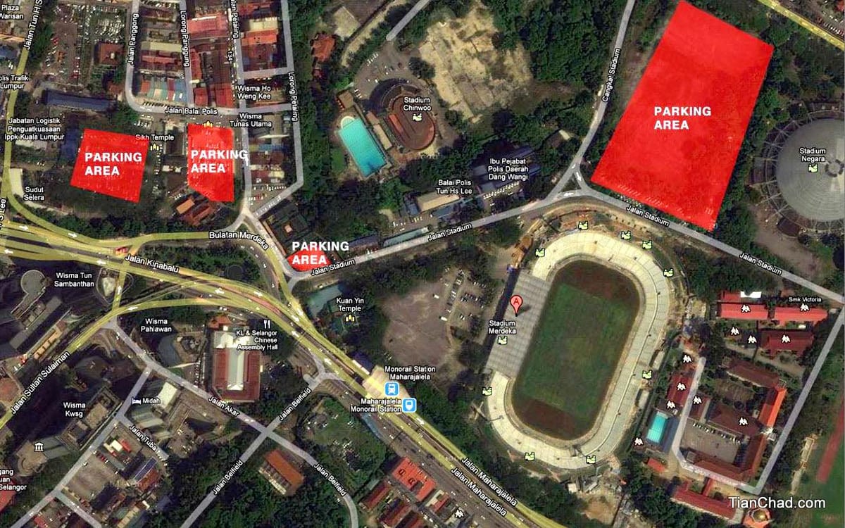 Žemėlapis negara " stadionas