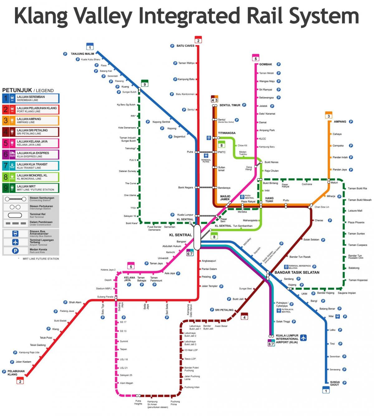 malaizija traukinių stotis map