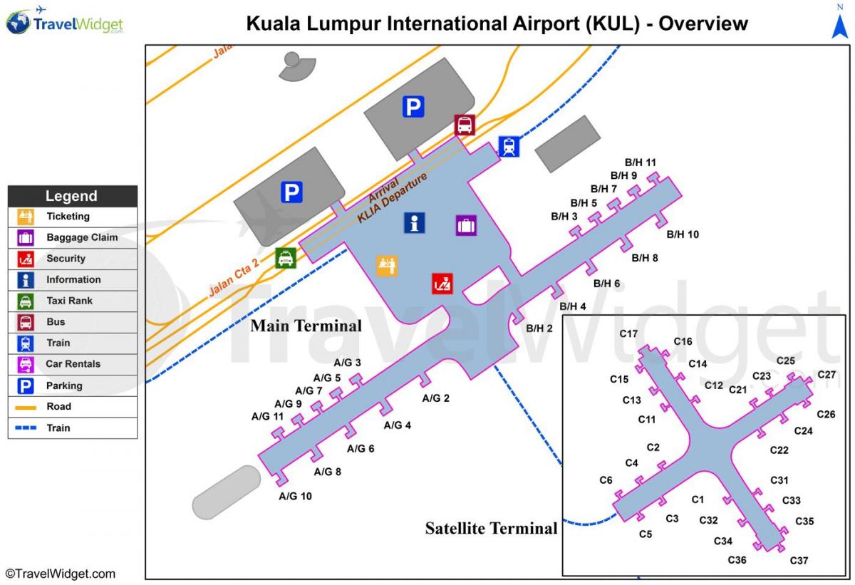 kvala lumpūras oro uosto pagrindinis terminalas žemėlapyje