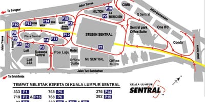 Kuala lumpur sentral žemėlapyje