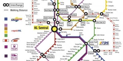 Kl sentral traukinių stotis map
