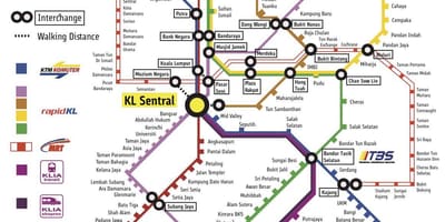 Kvala lumpūras transporto žemėlapis