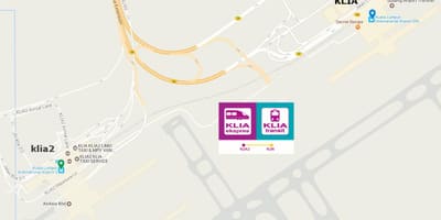 Klia express traukiniu žemėlapyje
