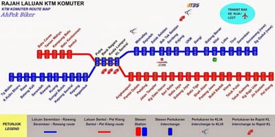Žemėlapis komuter malaizija