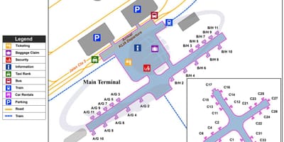 Kuala lumpur international airport terminal žemėlapyje