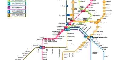 Malaizija transporto žemėlapis
