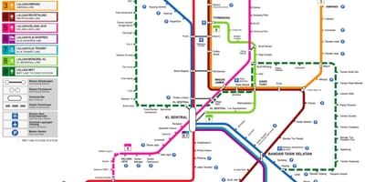 Žemėlapis traukinio malaizija