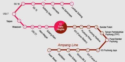 Kl sentral lrt žemėlapyje
